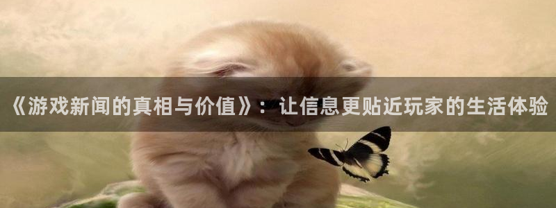 赢咖娱乐测速登陆：《游戏新闻的真相与价值》：让信息更贴近玩家